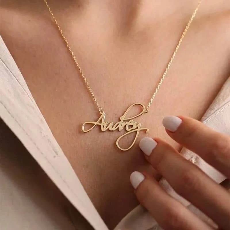Custom Name Letter Clavicle Necklace Personalized Stainless Steel Stackable Jewelry Gift For Women Valentine's Day