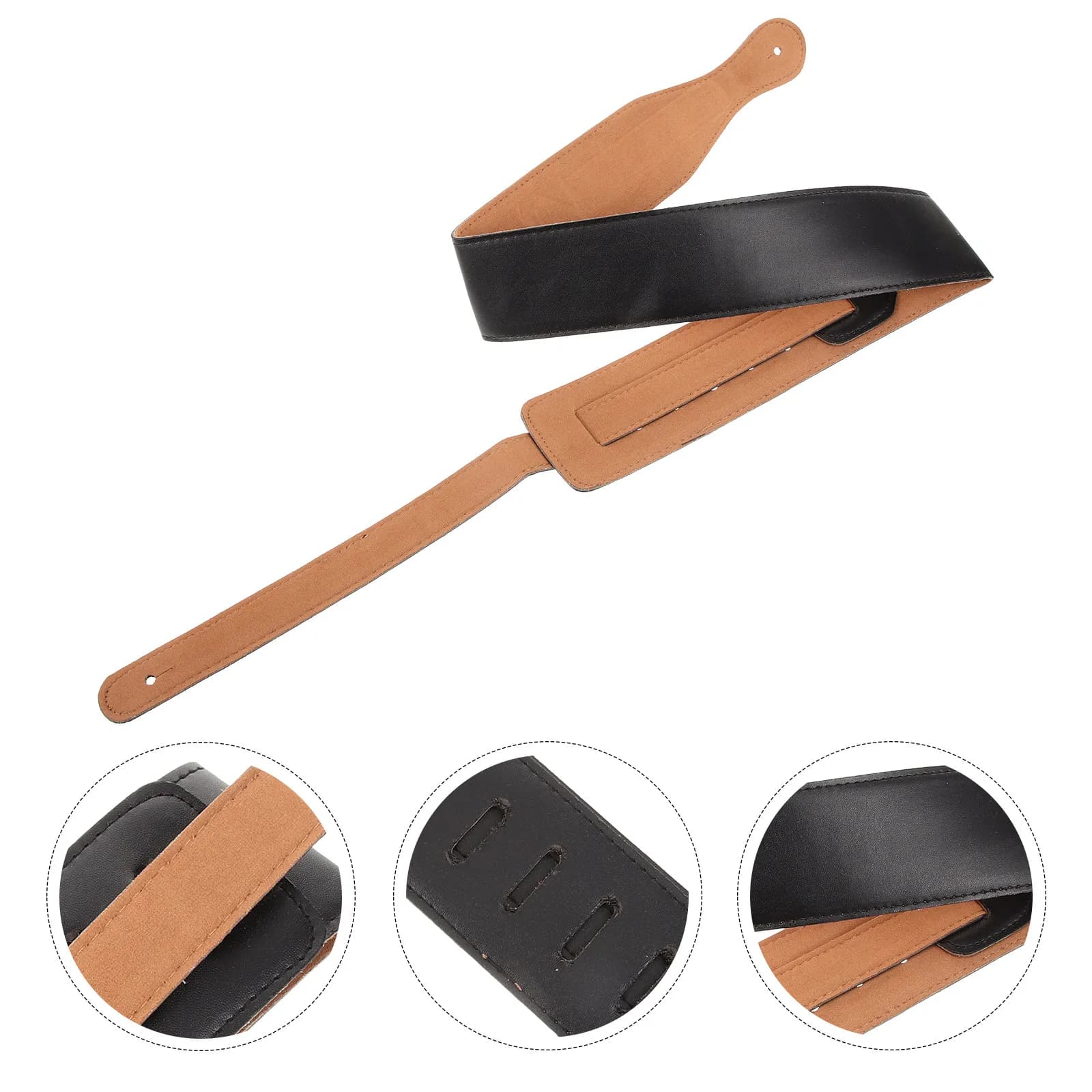 Wide Guitar Strap with Padding and Pick Holder for Bass Ukulele Acoustic Electric Guitar Stage Performance