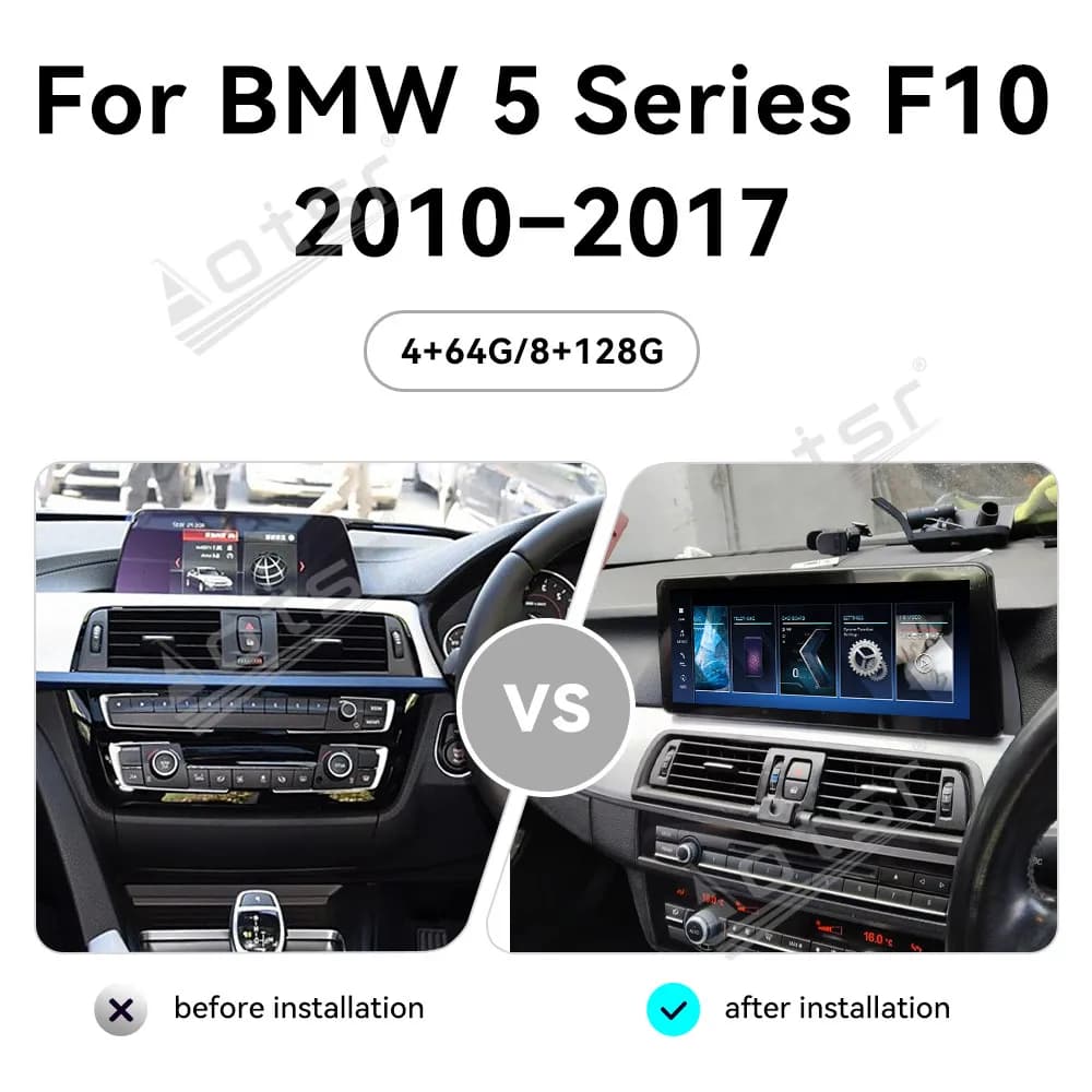 12.3'' Android 13 for BMW 5 Series F10 2010-2017,Qualcomm 668S Navigation Carplay Car Radio DSP CIC NBT 2400*900 Car Screen GPS