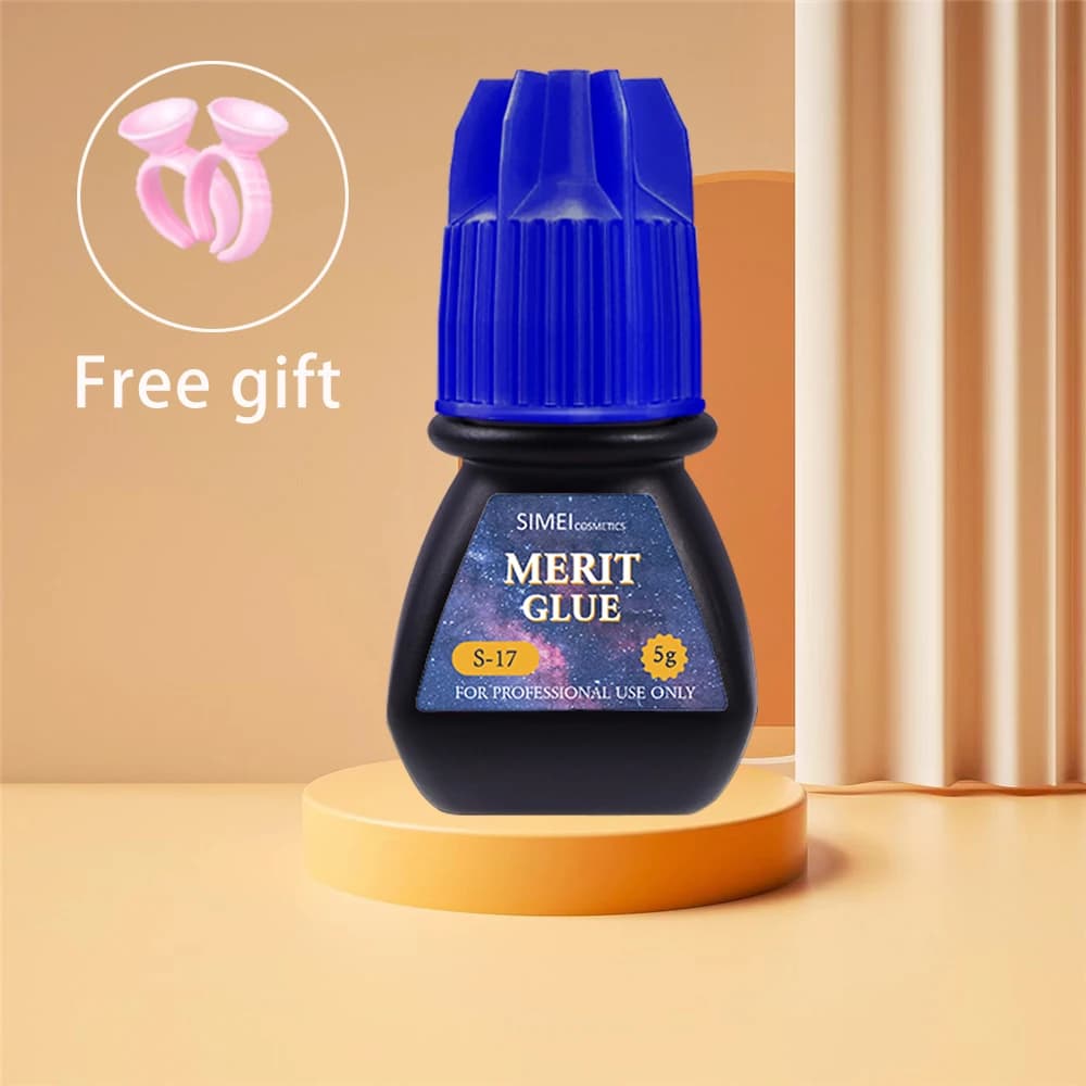Corea HS 17 Cola Merit Colla 0.5s Tempo di asciugatura Colla per ciglia nere 5ml Originale HS 17 Merit Colla Confezione magica con colla per ciglia