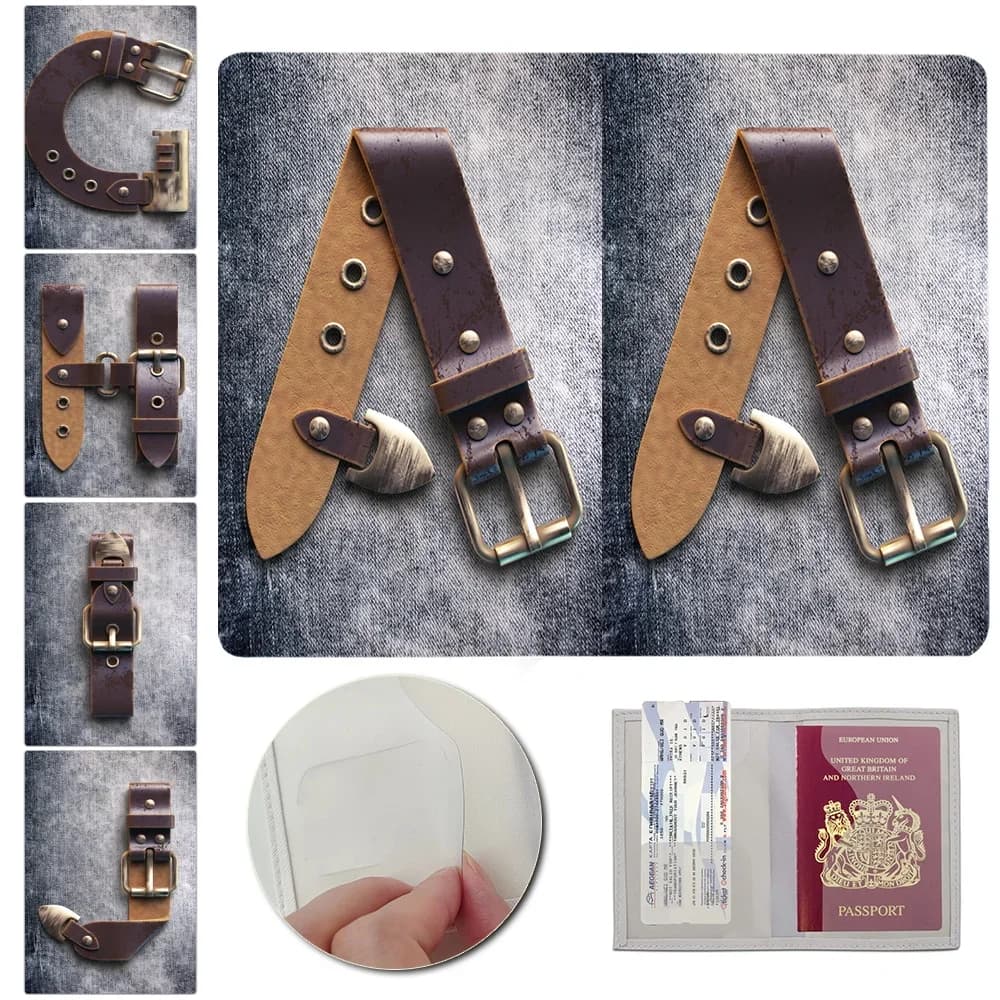 Porta Passaporto da Viaggio per Donne, Custodia per Passaporto Nuziale, Porta Biglietti Aerei con Motivo a Catena e Lettere, Regalo di Nozze alla Moda