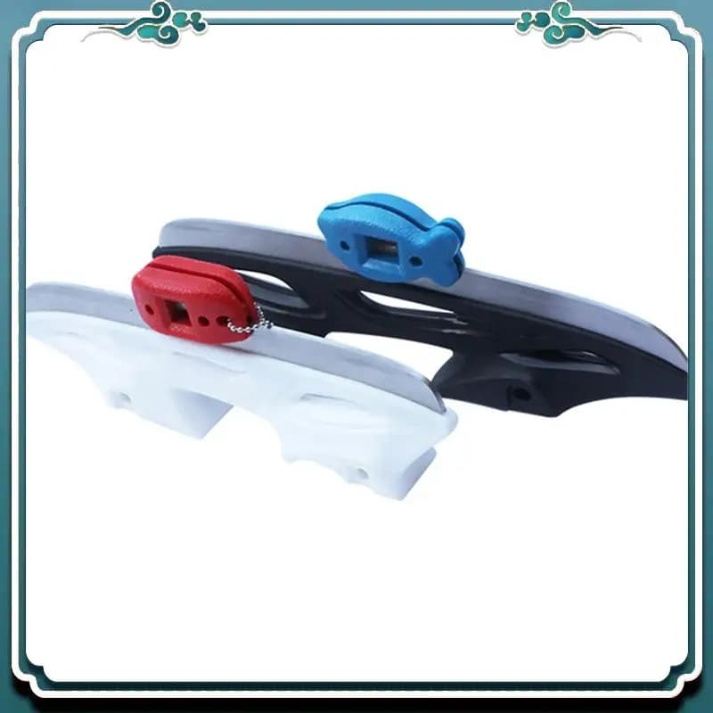 Affilatrice per pattini da ghiaccio a doppio lato Affilatrice portatile per lame per scarpe da hockey su ghiaccio Affilatrice per pattini da ghiaccio Parti di ricambio Accessori Rosso