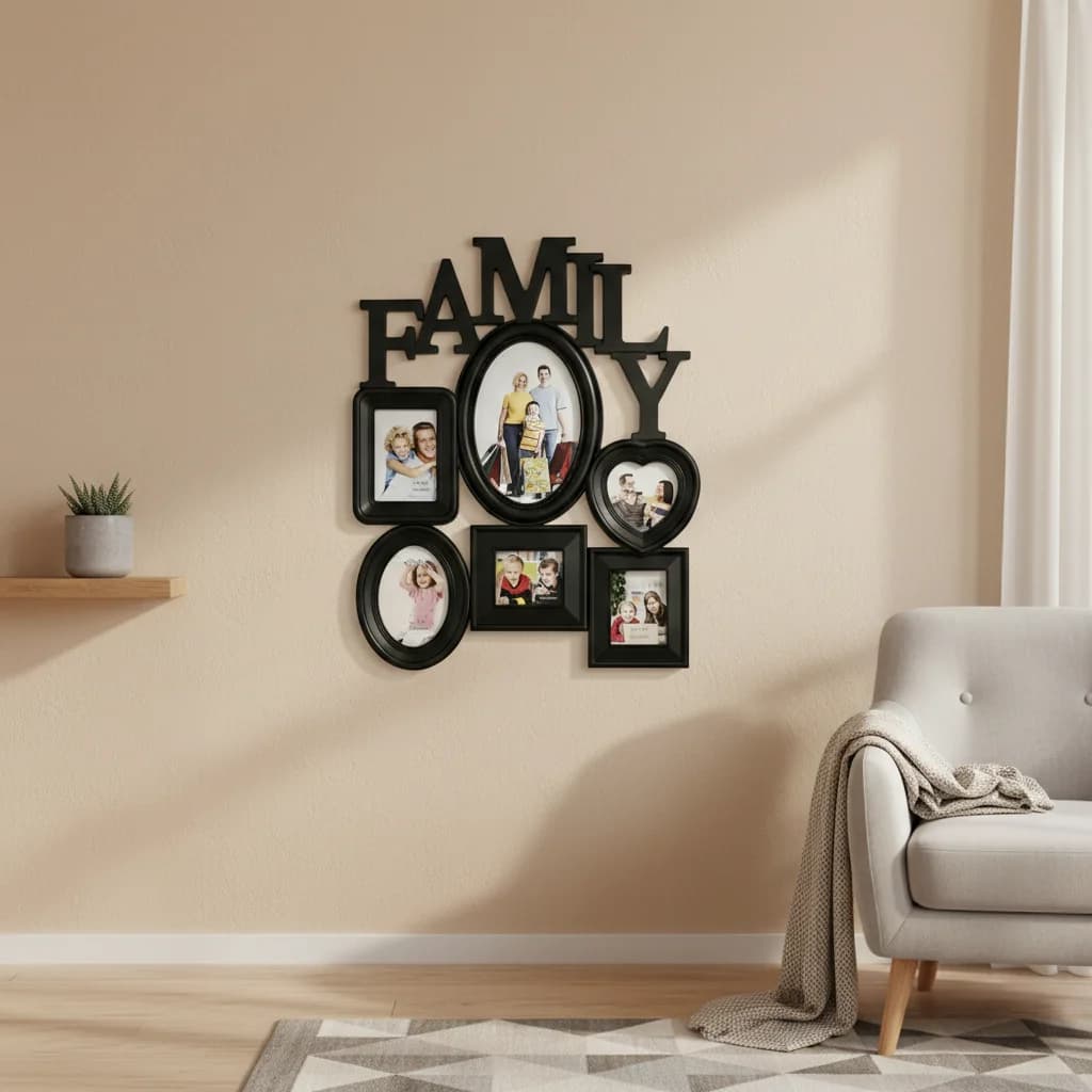 Set di Cornici per Foto Familiari Piccole da Appendere al Muro, Design Classico per Decorazione Domestica