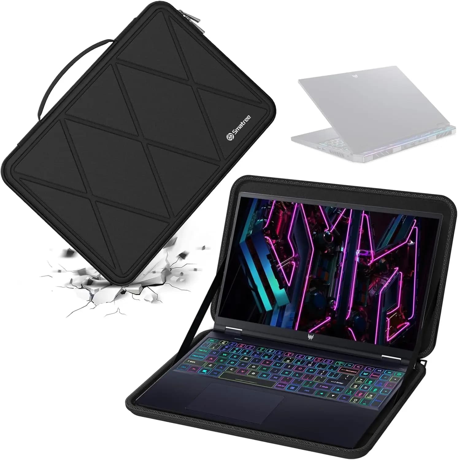 Custodia Protettiva Rigida in EVA per Laptop da Gaming da 16 Pollici, Antiurto e Resistente all'Acqua