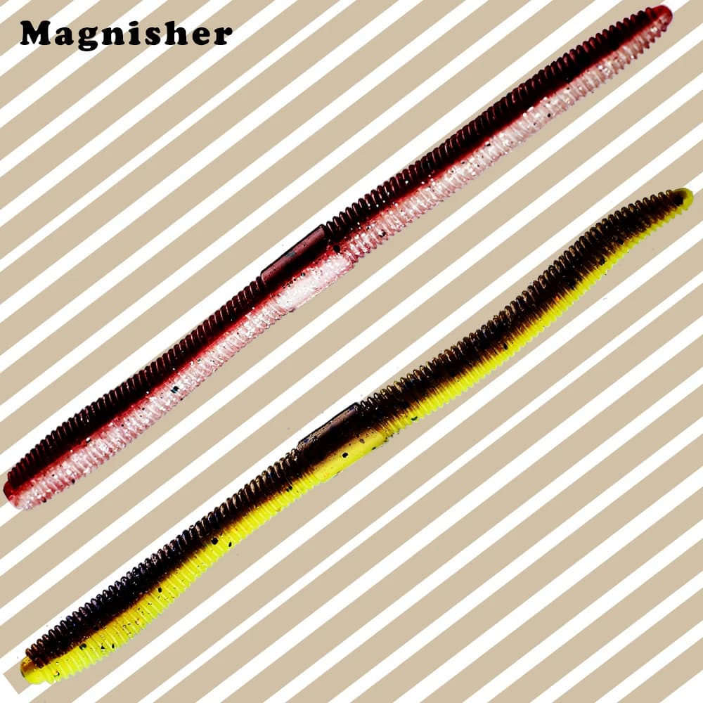 Magnisher Worm esche da pesca morbide 2.5g / 7.3g esche in silicone 15 pezzi 10 pezzi Grub esca oscillante per tutti i pesci affrontare esca morbida