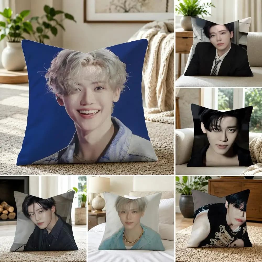 Singer Jaemin Cushion Cover Linen, washable soft. Perfect for sofas, beds home decor.