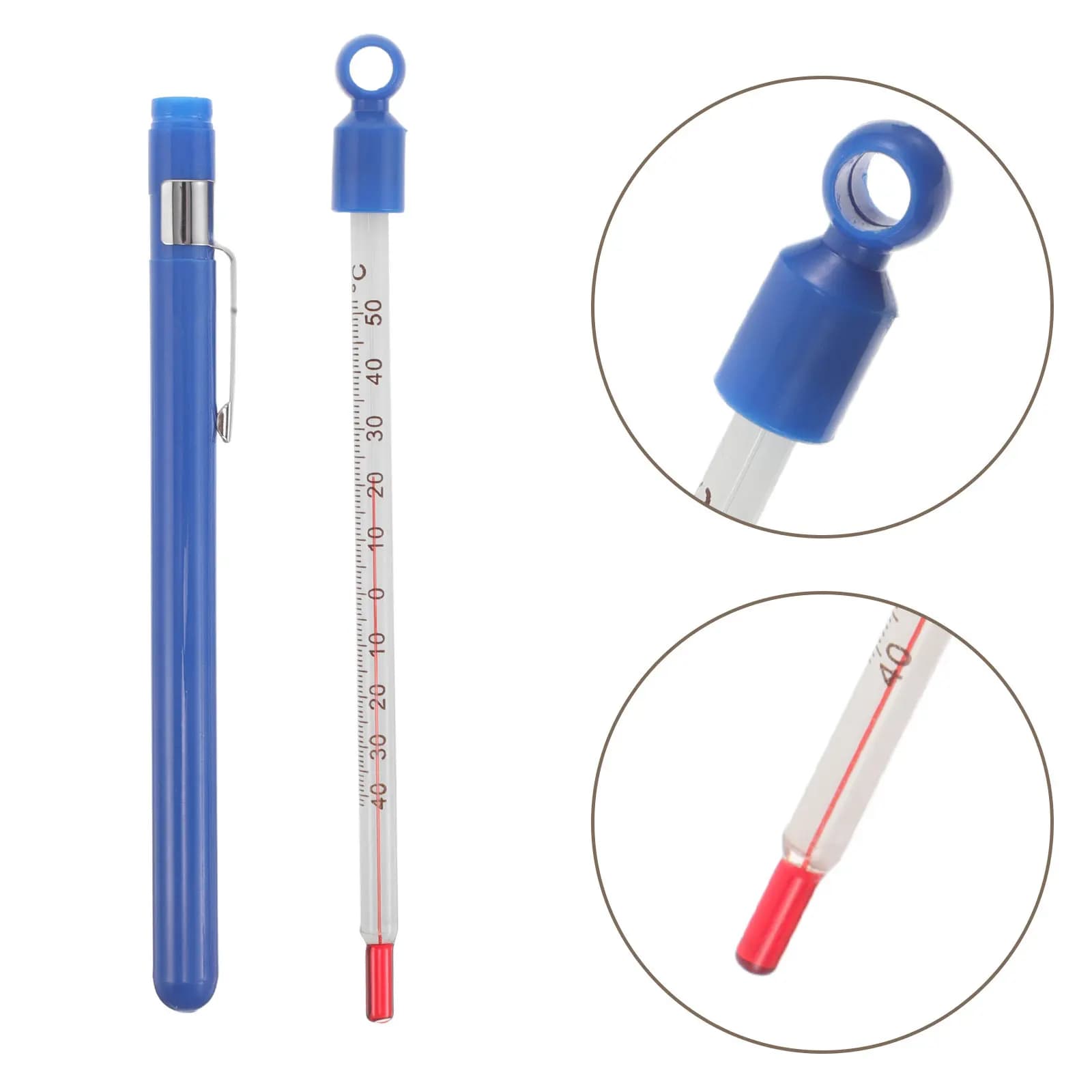 Easy Read Glass Liquid Thermometer for Wine Brew Cooking Kitchen Use Wine Temperature Indicator Precision Current