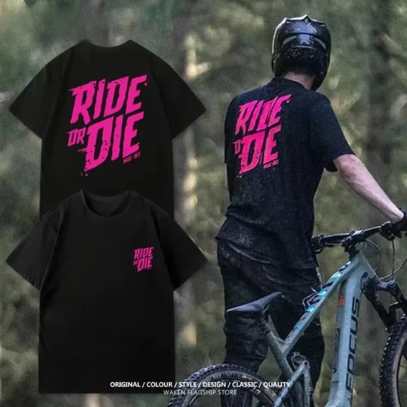 2026 New Cycling Wear Bike Ride or Die Loose Summer Cotton Short-sleeved T-shirt for Men and Women Tops S-5XL