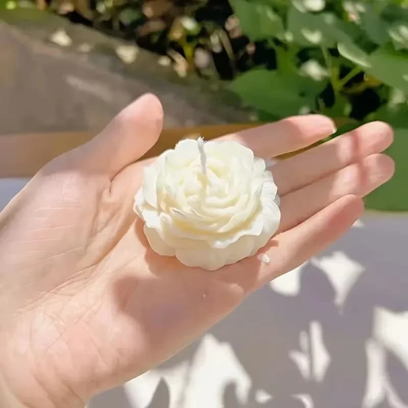 Nuovi Stampi in Silicone 3D a Forma di Rosa e Peonia per Candele, Gesso, Resina, Sapone e Cioccolato, Regalo per San Valentino