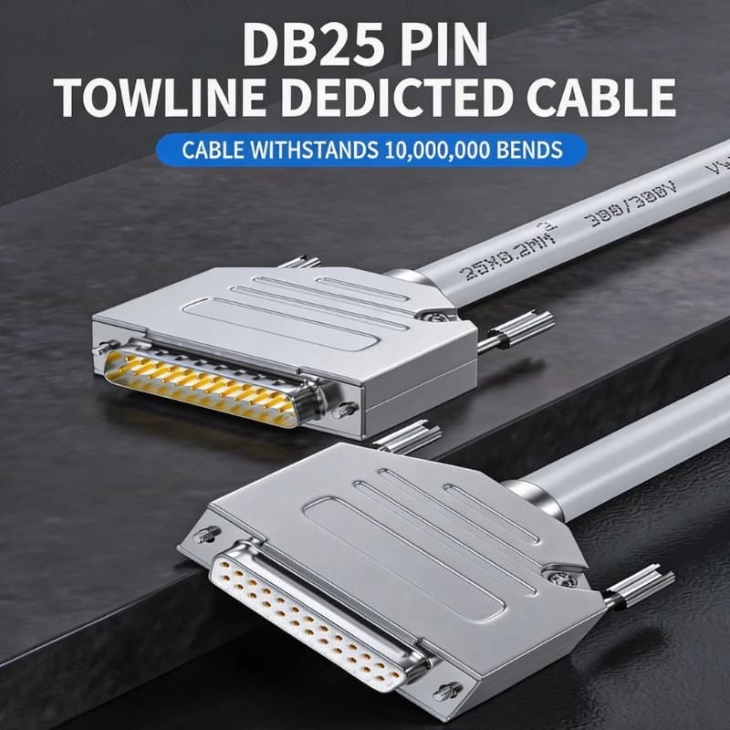 Convertitore cavo prolunga RS232 flessibile da 25 pin DB25 maschio a femmina per applicazioni apparecchiature H8WD
