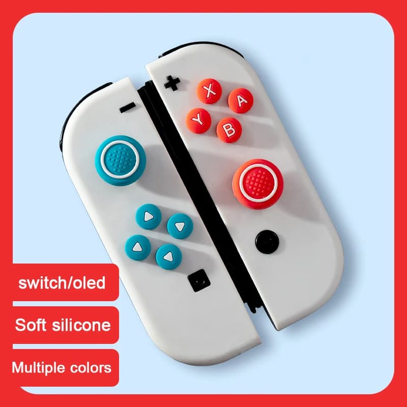 Manopole per pollice per nintendo switch Set di adesivi per pulsanti con tappo bilanciere in silicone OLED Protezione bilanciere per funda nintendo switch lite