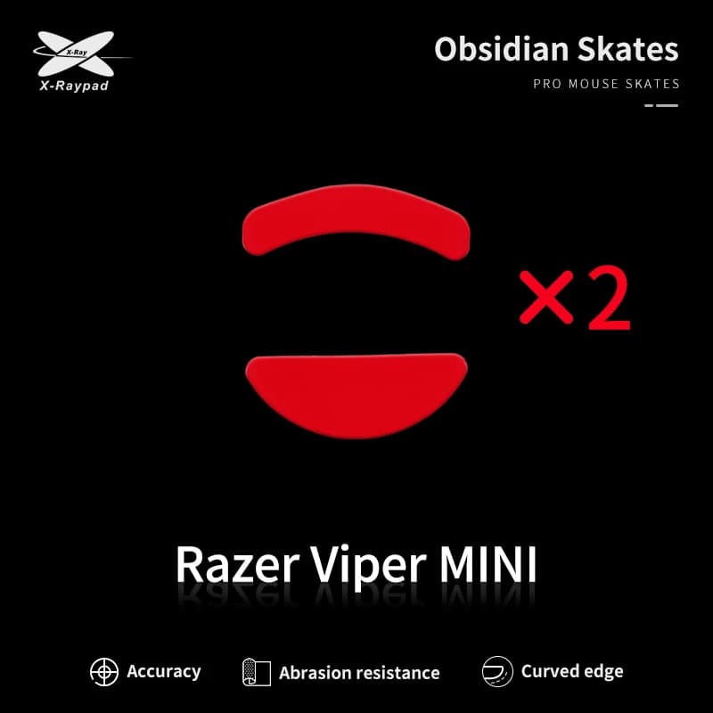 X-Raypad Obsidian Control Mouse skates for Razer Viper mini – 2 sets