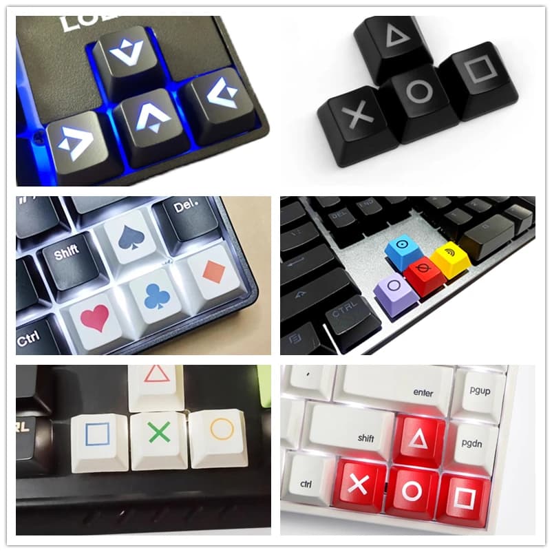 Copritasti PBT/ABS Freccia/Direction Keyset Copritasti a sublimazione del colore per interruttori Cherry MX Tastiera da gioco meccanica