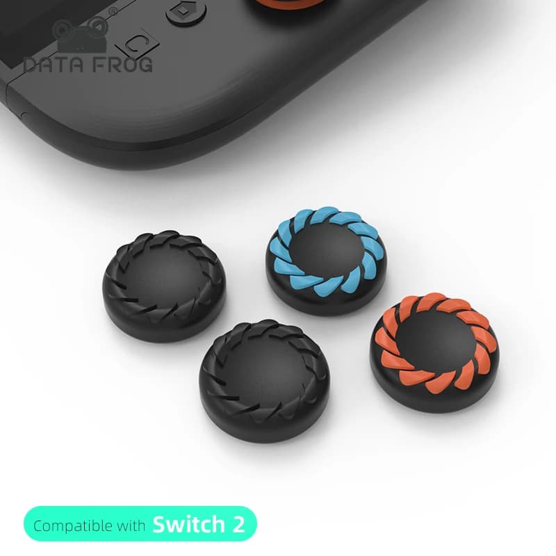 DATA FROG Tappi per impugnatura per pollice in silicone per Switch 2 Joy-Con NS2 Controller antiscivolo Cappucci per joystick antiscivolo Accessori