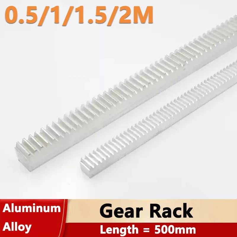 1 pz Cremagliera In Lega di Alluminio 0.5M/1M/1.5M/2M Denti Dritti Cremagliera Guida Lunghezza 500mm 8x10-25x25 Spur Gear Rack