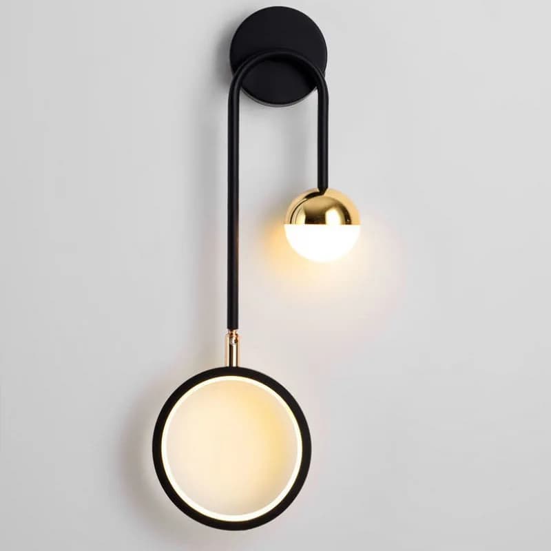 Lampada da parete a Led moderna applique nordica illuminazione rotonda corridoio girevole di lusso corridoio comodino soggiorno sala da pranzo luce decorativa per interni