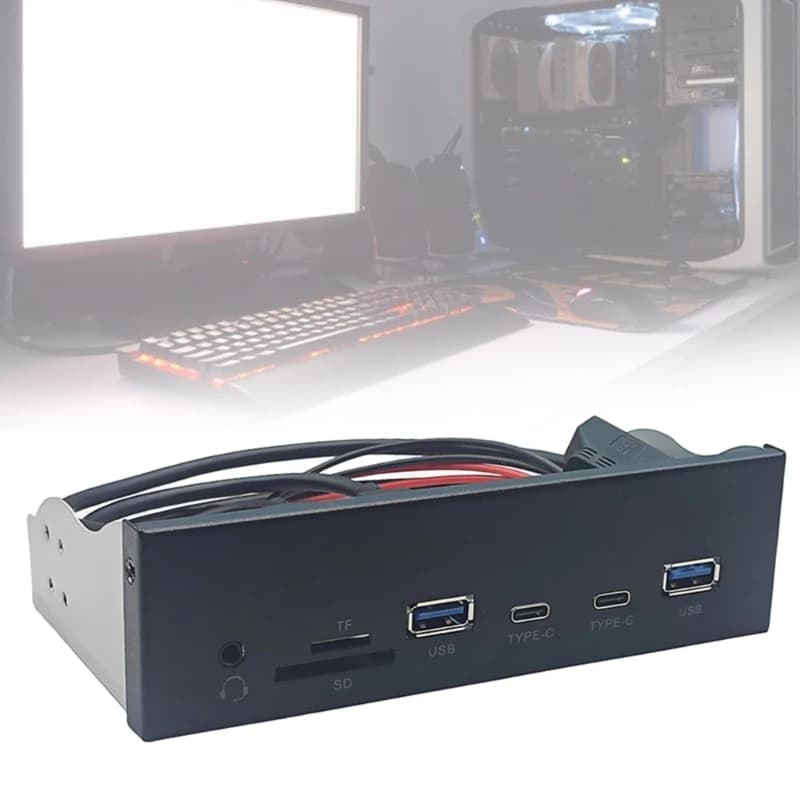 Pannello frontale Gen1 USB3.2 5.25 pollici con slot per schede memoria e doppia porta 896c USB3.0