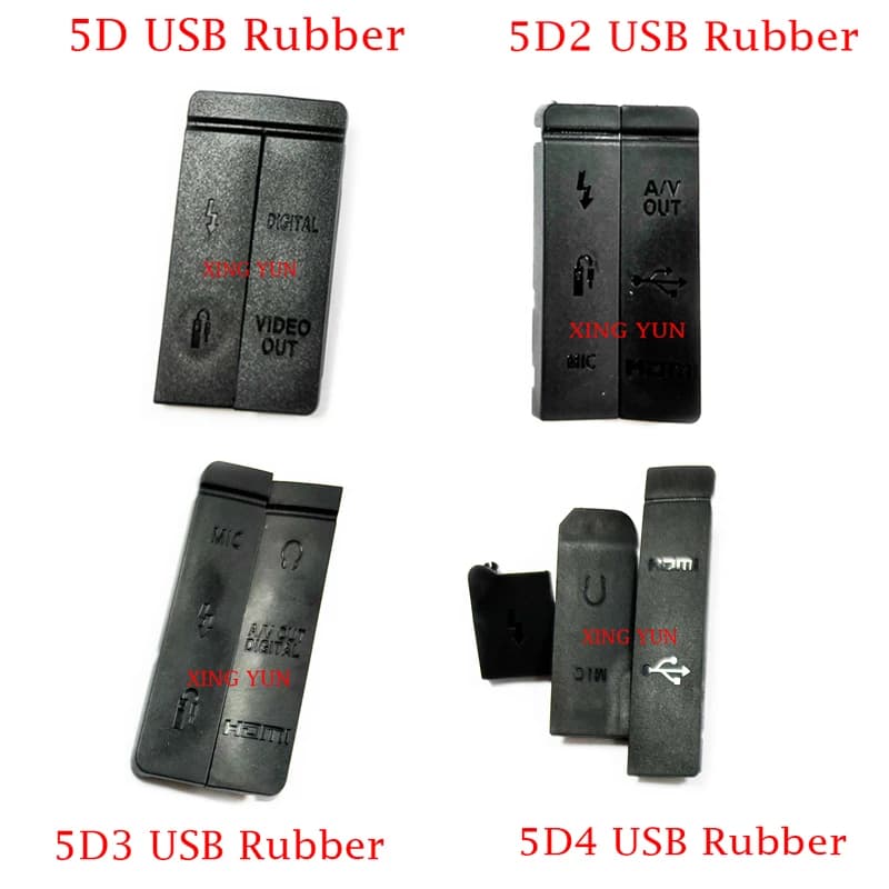 NUOVO 5D2 5D3 5D4 HDMI-compatibile MIC Cap Interfaccia Copertura USB Coperchio In Gomma Porta Per Canon 5D II 5D III 5D IV Parte di Ricambio Della Fotocamera