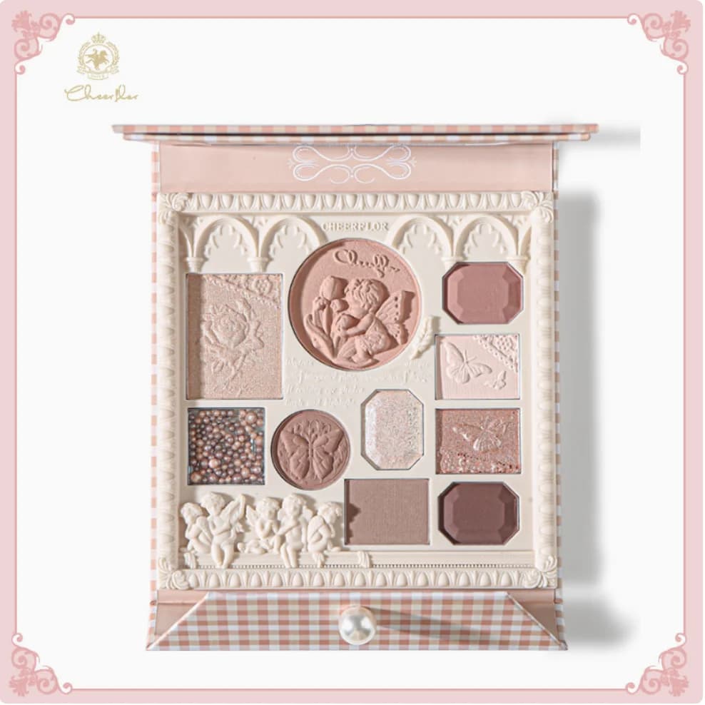 cheerflor EYESHADOW PALETTE Angel relief Earth Color Highlighter Blush Eye Shadow All in One trucco opaco dai colori naturali