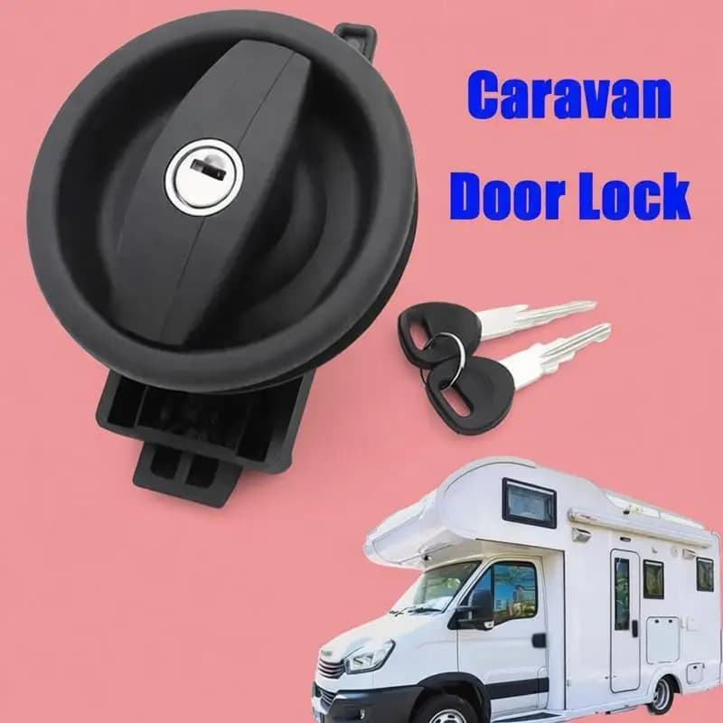 Serratura per porta RV a scomparsa (1 pz) con camma sinistra per camper, roulotte e motorhome Vecam Zadi - Accessori per serrature