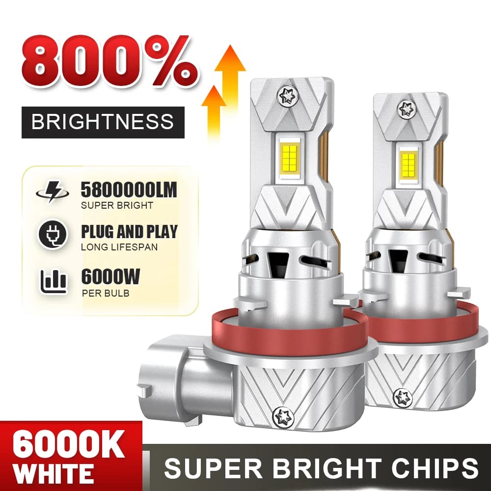 Parti Auto: Luci LED H7 H4 CANBUS 1:1 Wireless Mini 9005 9006 H11 con Ventola, Fari LED 8570 con Chip CSP, Lampadine Fendinebbia Auto Plug&Play