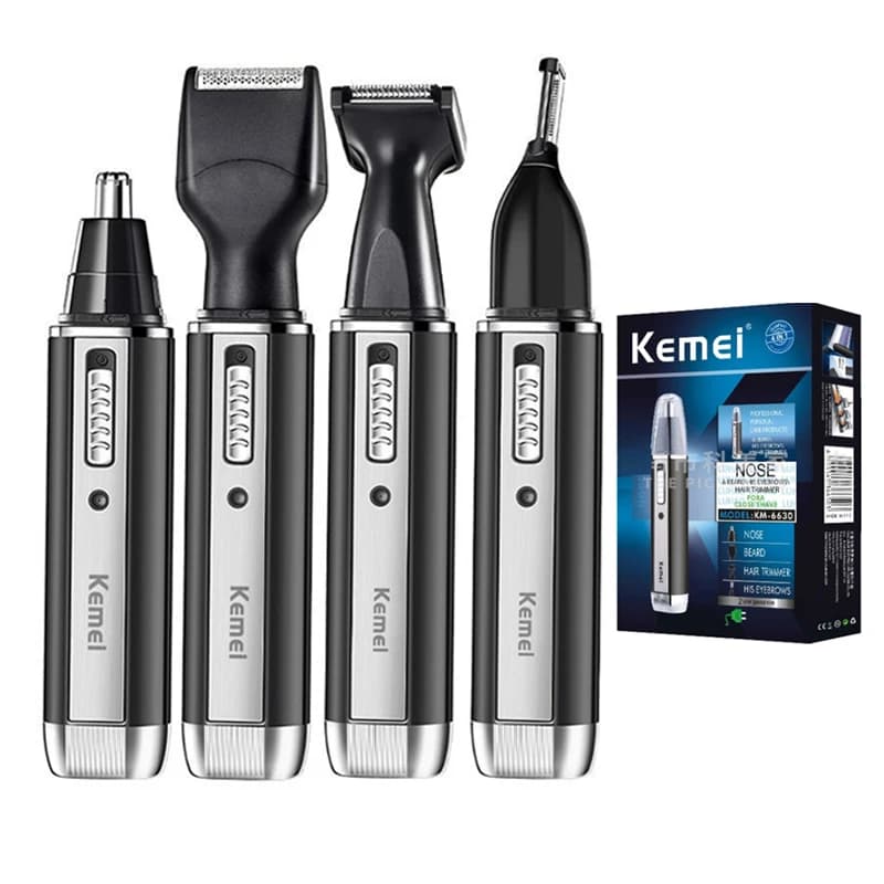 Kemei electric rechargeable all in one haircut for man kit for grooming beard trimmed face eyebrow trimmer nose razor