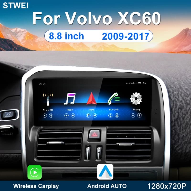 Per Volvo XC60 2009-2017 Autoradio Lettore video multimediale, Sistema Android, Navigazione GPS, Autoradio, Carplay wireless