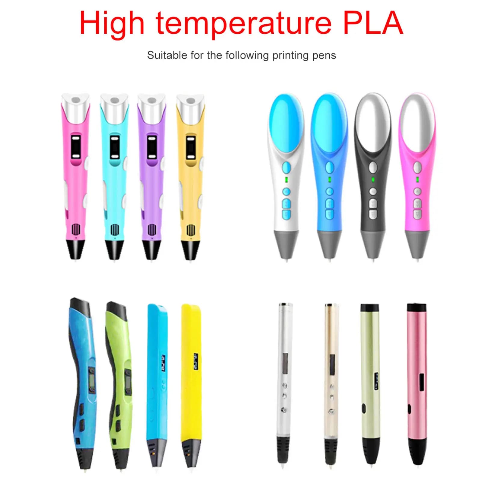 Pla 1.75mm 18 Colors 3D Printer Filament Universal Compatible Printing Filament Refills Creative DIY Gift for 3D Printers Pens