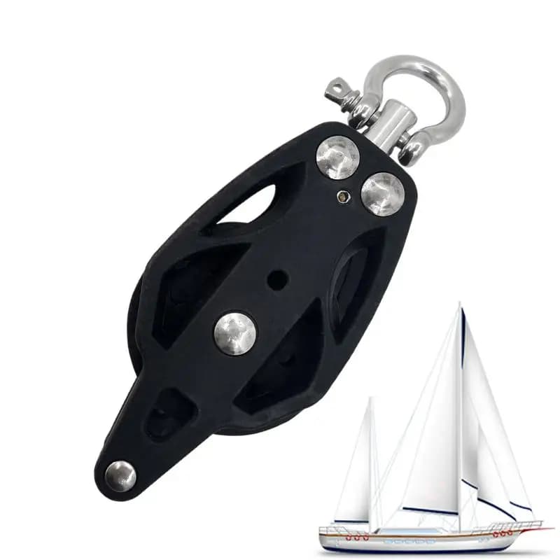 Puleggia marina Blocco nylon Corda in acciaio inossidabile Runner Puleggia Fix Paddle Pole Net Puleggia Strumento per gli appassionati di sport acquatici