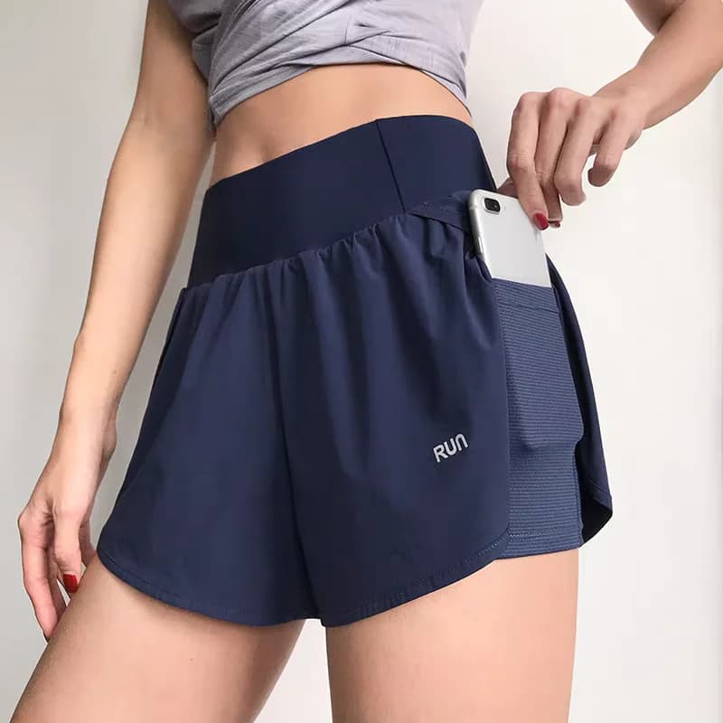 Women's high waist breathable yoga shorts, fitness shorts, running shorts, cycling shorts, sports shorts, gym shorts for summer training