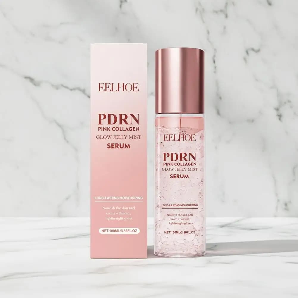 PDRN Pink Collagen Glow Mist 100ml Spray Viso Delicato Idratante Illuminante Levigante per la Cura della Pelle per Tutti i Tipi di Pelle