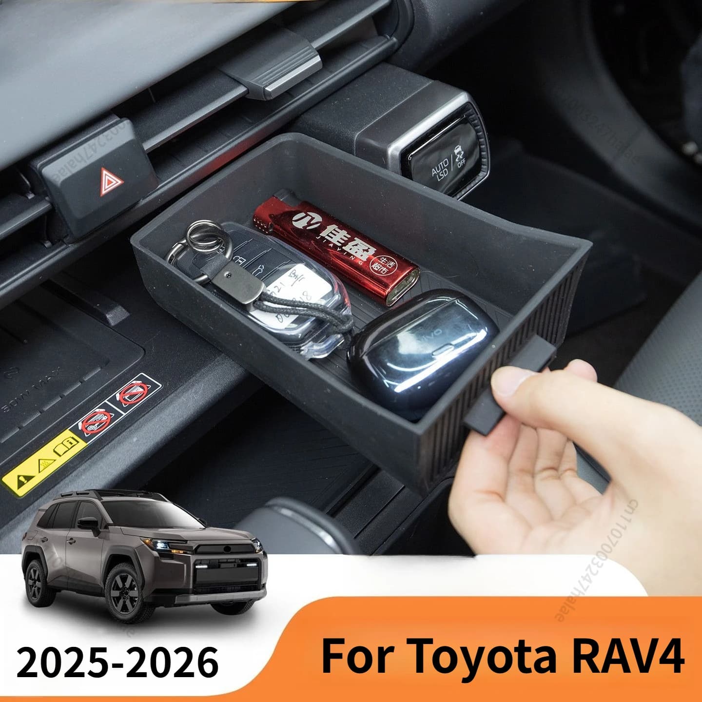 Right Storage Box For Wireless Charging Area, For 2026 Toyota RAV4 Wildlander Interior Accessories Car Interior Storage Stowing