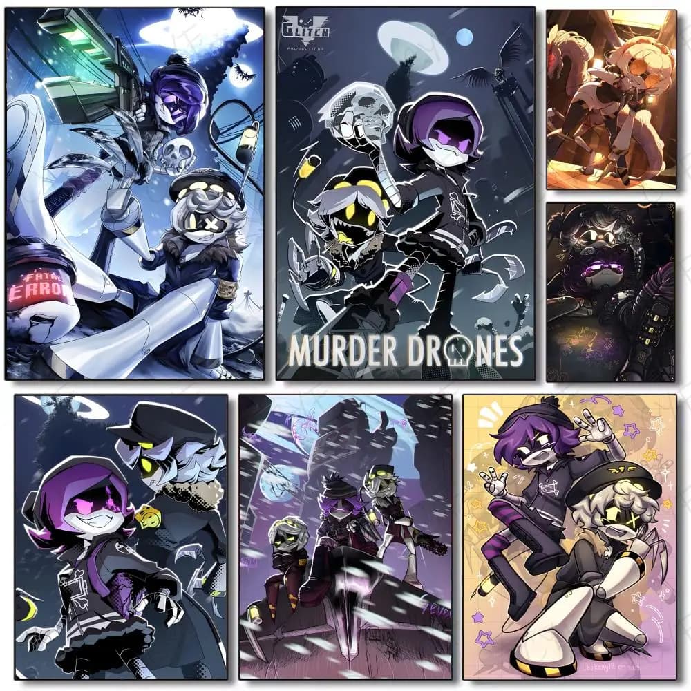 Poster Anime M-Murder D-Drones, pittura murale artistica da parete per soggiorno, decorazioni per la casa e regali