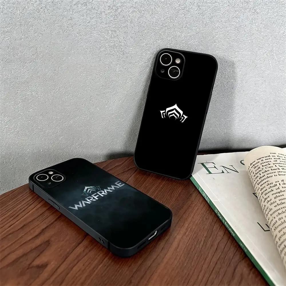 Game Warframe fashion design Phone Case For iPhone 17 16 e 15 14 13 12 Plus Pro Max Soft black Shockproof Cover