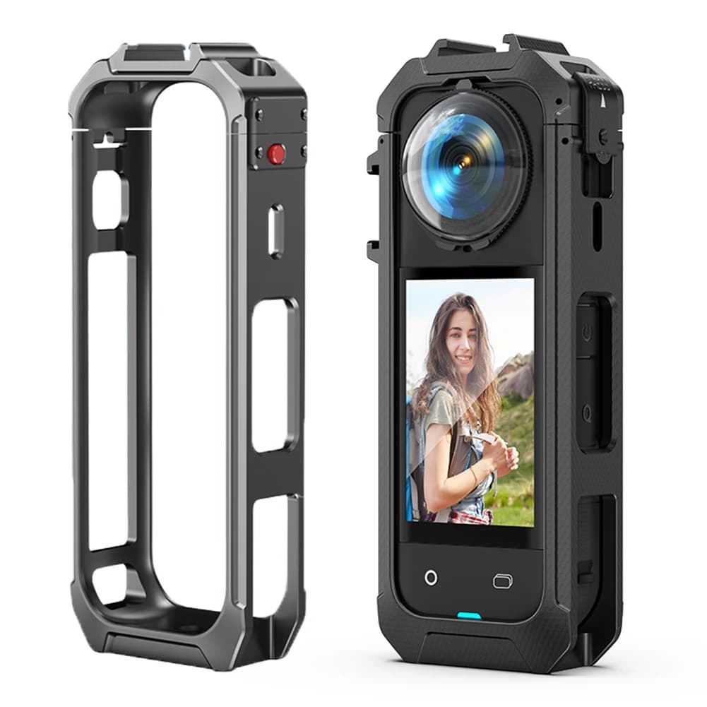 Quick release magnetic expansion support for action camera PC with cold shoe attachment and case for Insta360 X5 Action Camera
