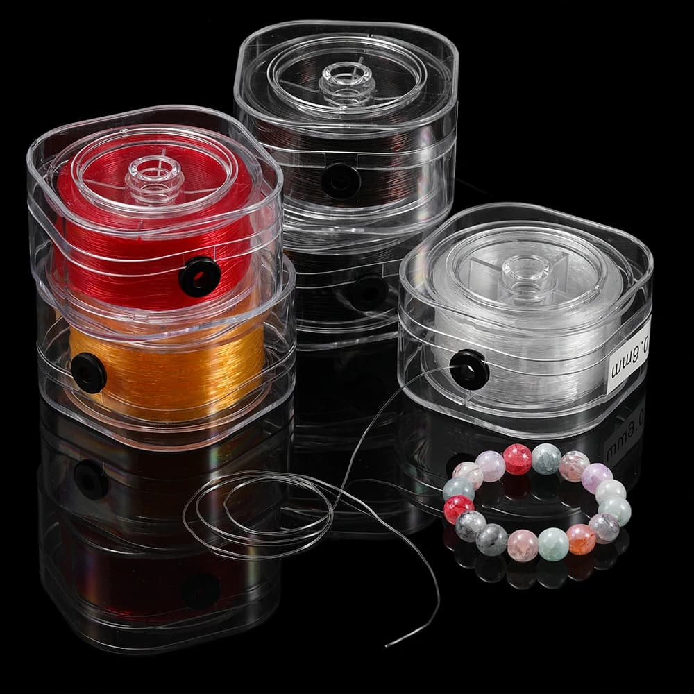 1 Roll Strong Elastic Crystal Beading Cord 0.5/0.6/0.8mm for Bracelets Stretch Thread String Necklace DIY Jewelry Making Cord