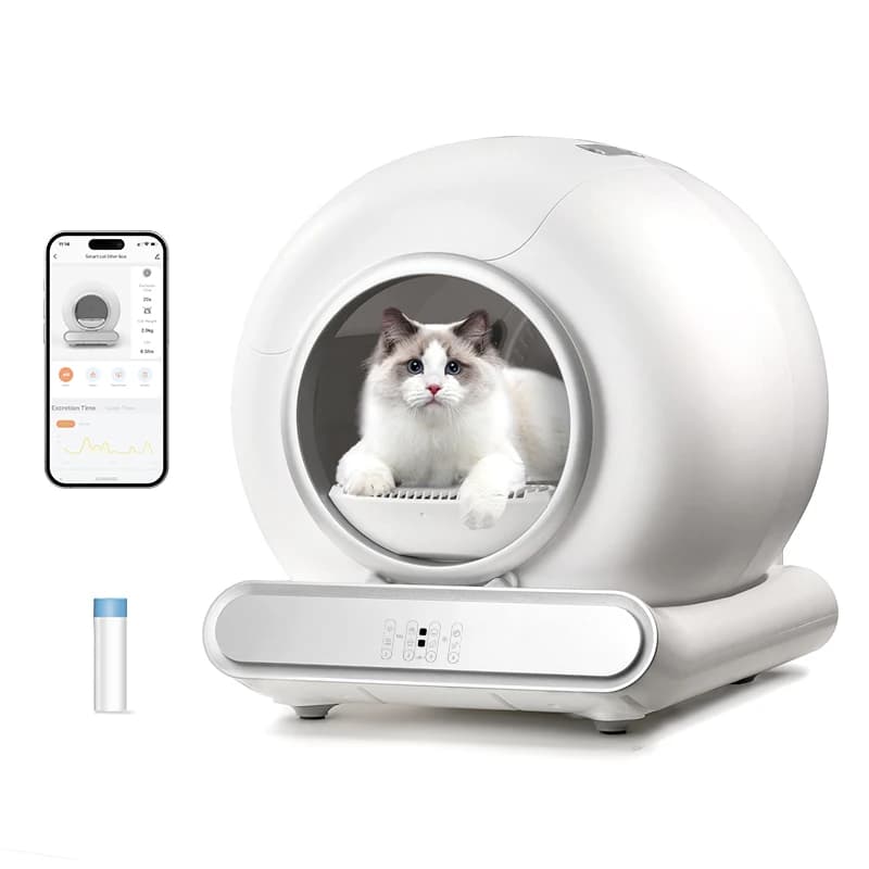Lettiera per gatti intelligente autopulente da 65 litri con controllo APP Toilette automatica per gatti per gatti Forniture per animali domestici