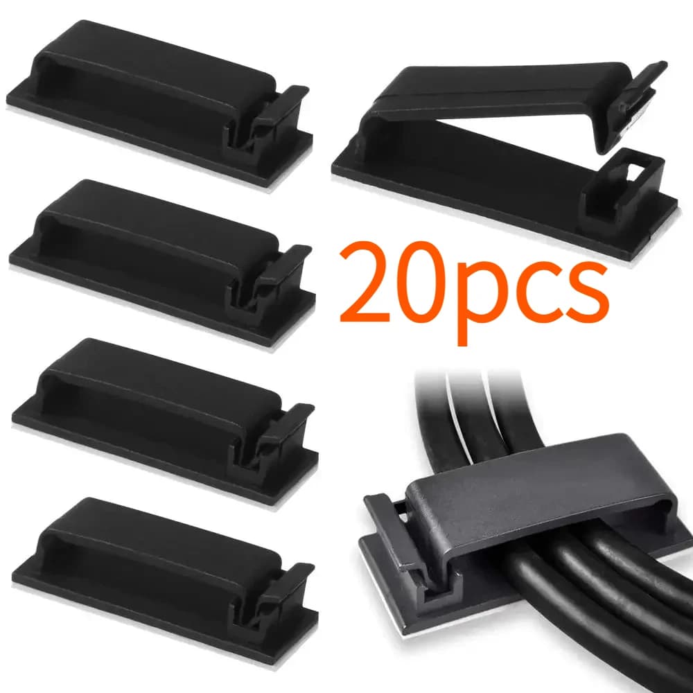 Organizzatore di supporti per cavi autoadesivi Morsetto per cavi Tavolo per la gestione dei cavi Stoccaggio da scrivania Forniture per apparecchiature elettriche Clip di fissaggio