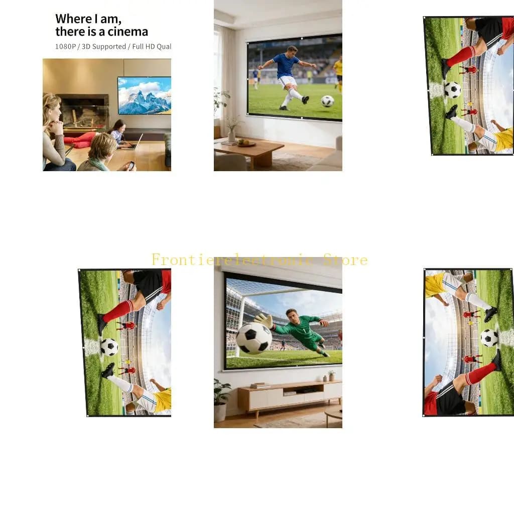 G8DB Portable Projector Screen 16:9 Format High Reflectivity Polyester For Movie Presentations And Game