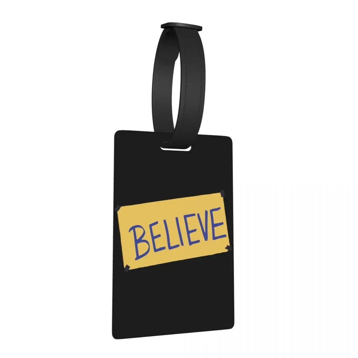 Ted Lasso-Believe Etichette per bagagli Accessori per valigie Viaggio Carino Bagagli Etichetta d'imbarco Porta etichette ID Nome Indirizzo