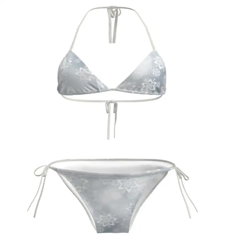 Sexy Bikini Swimsuit for Women Hot Spring Vacation Separate Three-Point Bikini Thermal Spring Bathing Suit with Chest Pad