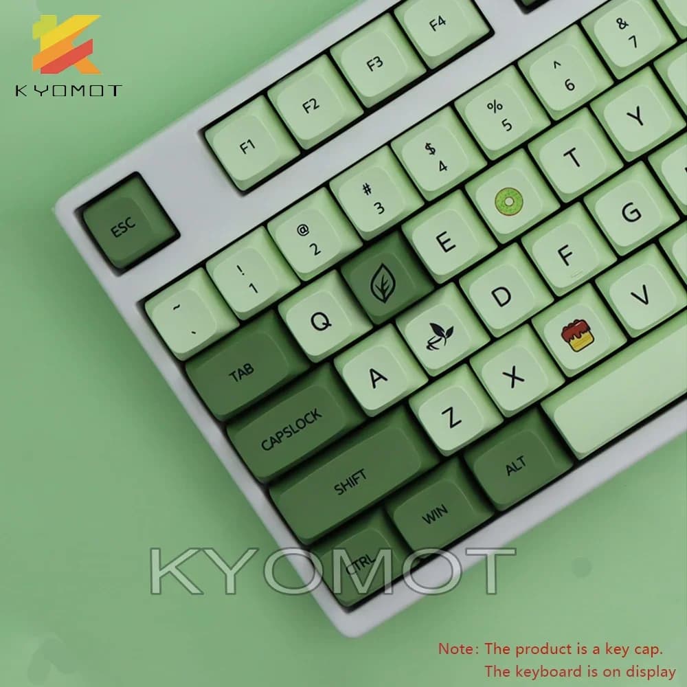 KYOMOT Matcha Verde Chiaro Carino FAI DA TE Copritasti PBT DYE-SUB XDA Keycap per MX Switch FAI DA TE ISO Layout GMK Tasti Della Tastiera Meccanica Caps