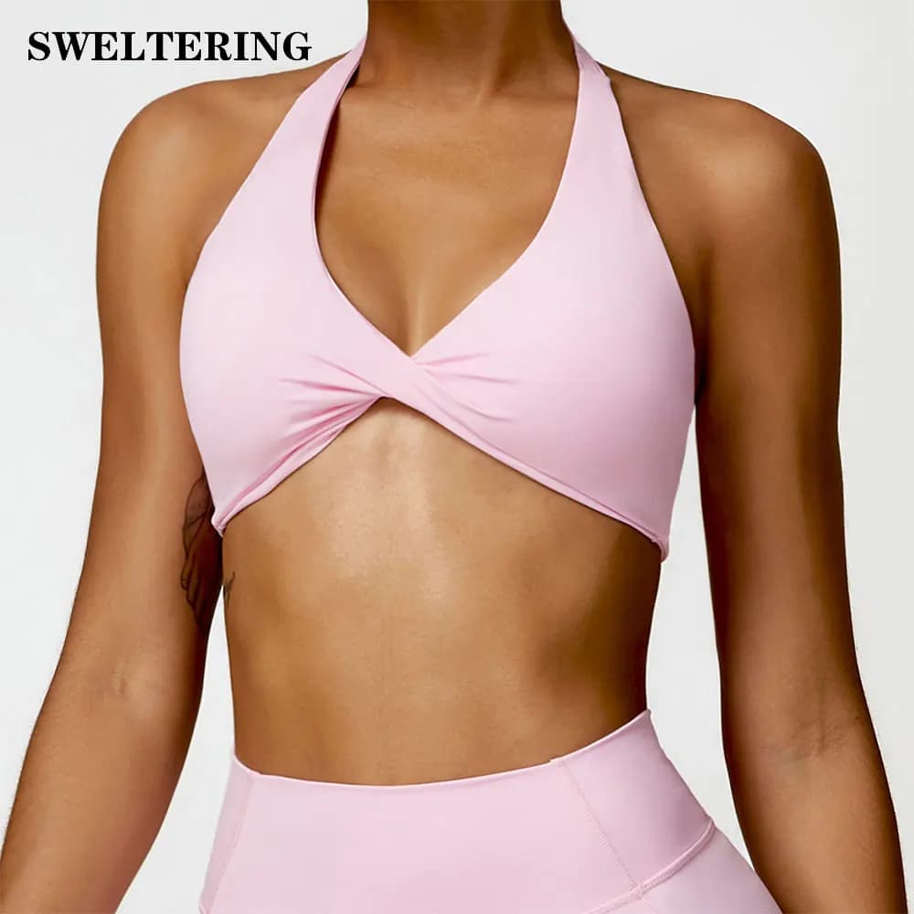 Yoga Bra Push-up Sports Fitness Vest Nylon Gym Workout Sports Underwear Sexy Breathable Quick Dry Athletic Training Crop Top