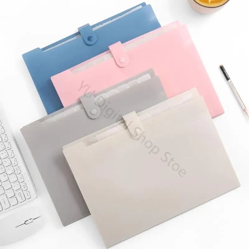 96BA Accordions File Folder Organizers with 12 Pocket, Paper Tabs for School Office