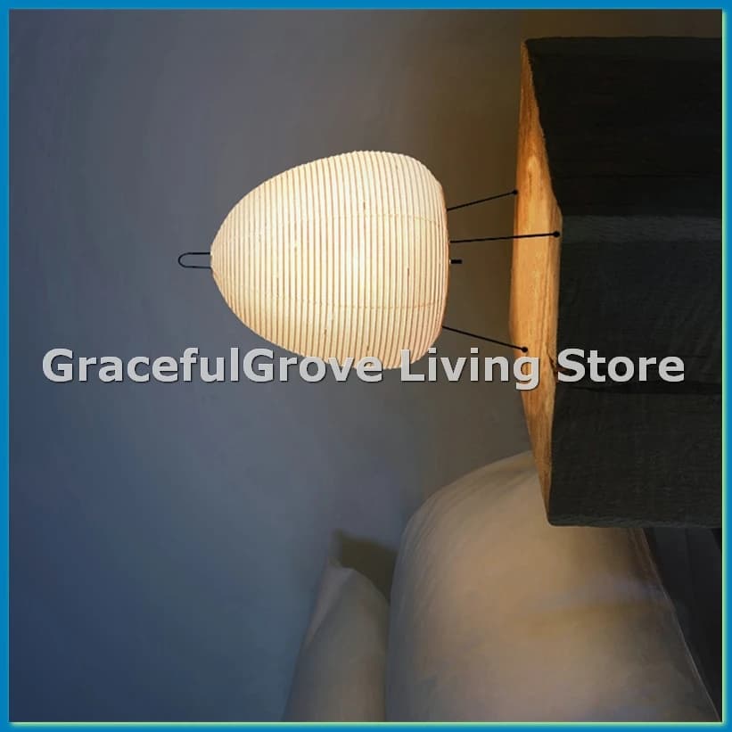 Lanterna di carta di riso giapponese Lampada da tavolo a LED Soggiorno Camera da letto Comodino Studio Hotel Lampada da terra treppiede in famiglia, Spina americana-ABFB