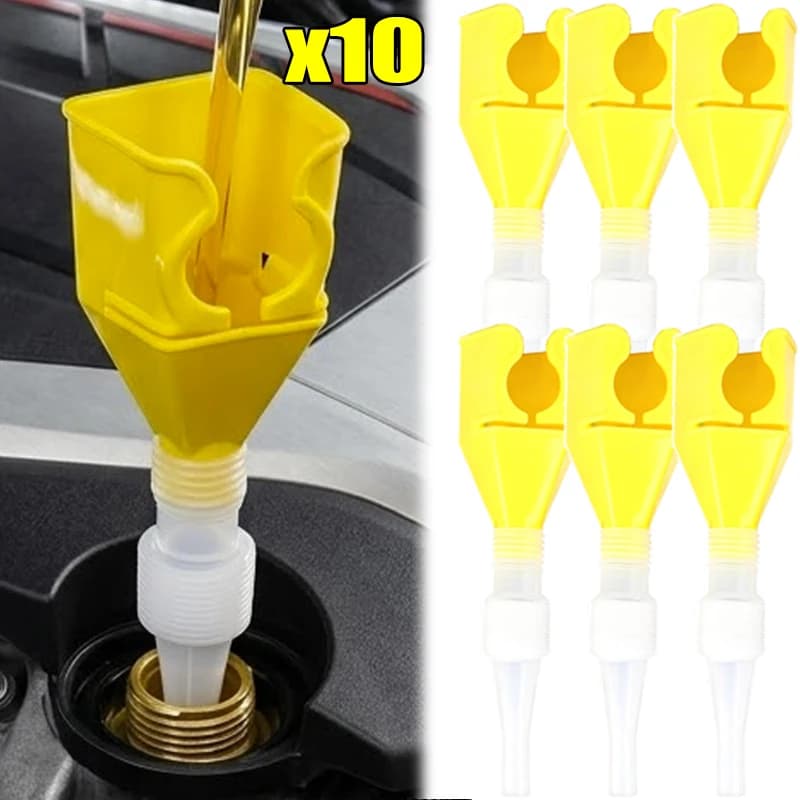 Imbuto Pieghevole per Rifornimento Carburante Auto, Camion, Moto, 1-10 Pezzi, Imbuto Telescopico in PP per Riempimento Olio, Accessori per Drenaggio