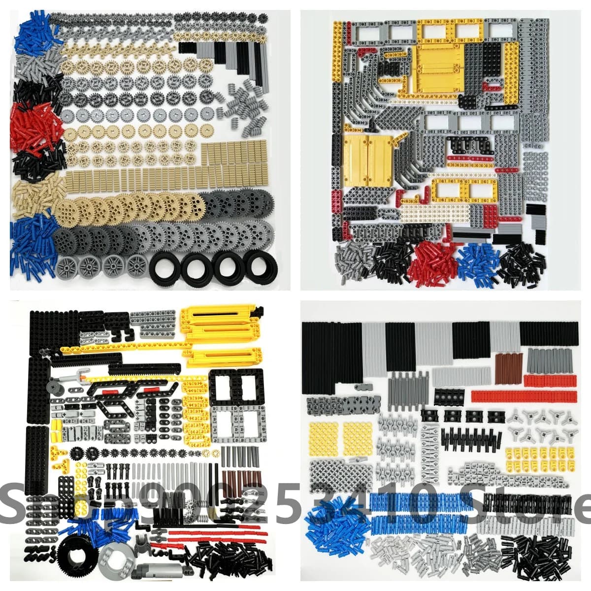 Blocchi di costruzione Mattoni Parti tecniche Pin Beam Liftarm Asse Connettore Pannello Ingranaggio Auto Moto Tecnologia Set Giocattoli