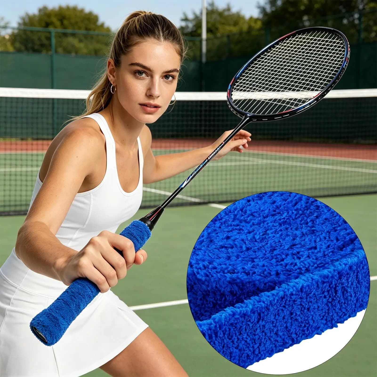 Tennis Racket Grip Tape Anti-Slip Quick-Dry Handle Accessories Tennis Racket Handle Wrap For Junior Outdoor Sports Training Gym