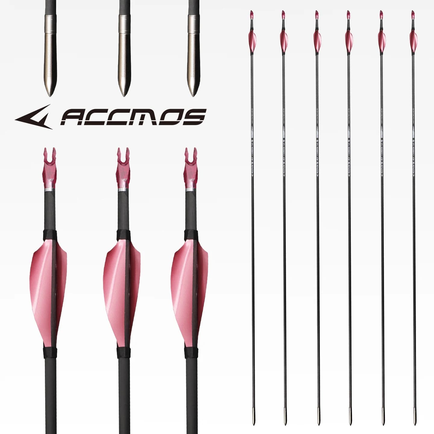 ID3.2mm Spiral Vanes Arrows 40T High Carbon Shaft Spine 350-1000 with 1.75" Spin Fletching Archery Target Outdoor Shooting
