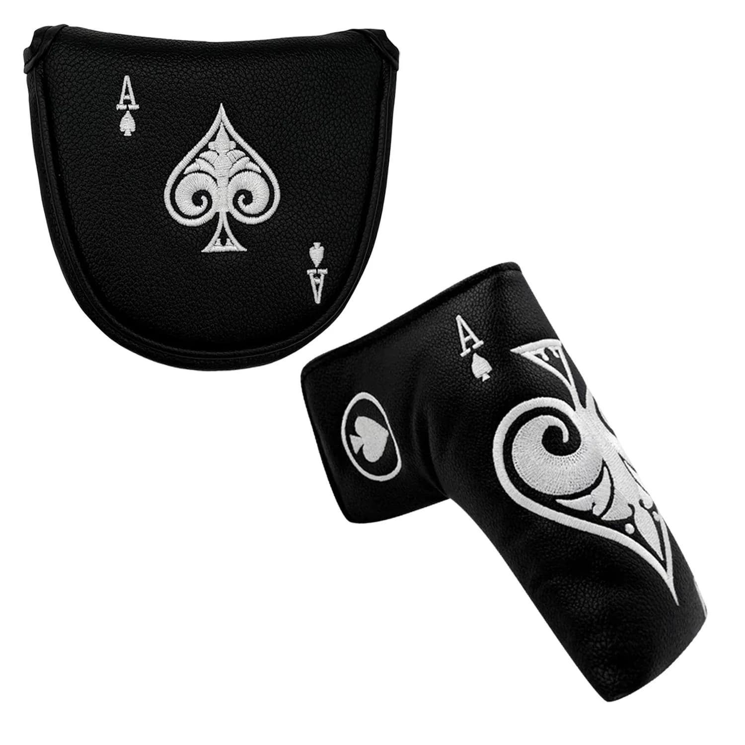 Golf Putter Cover Head Golf Headcover PU Leather Elcro For Mallet Blade Putter Golf Club Head Cover Protector